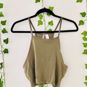 Army green tank top